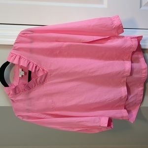 Crown & Ivy neon pink blouse small